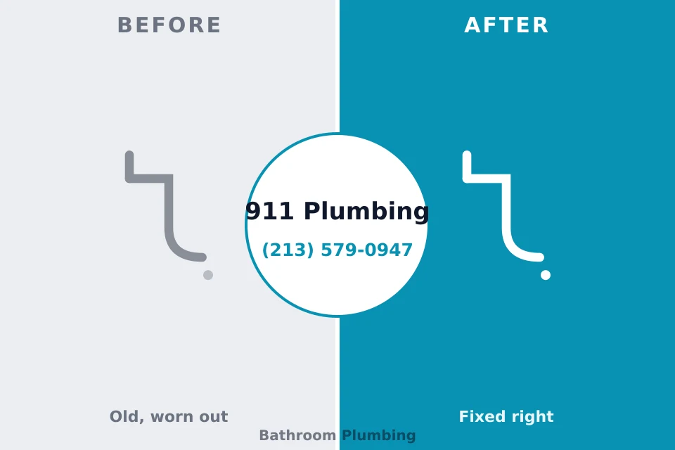 Before and after: plumbing repair Prosser, WA